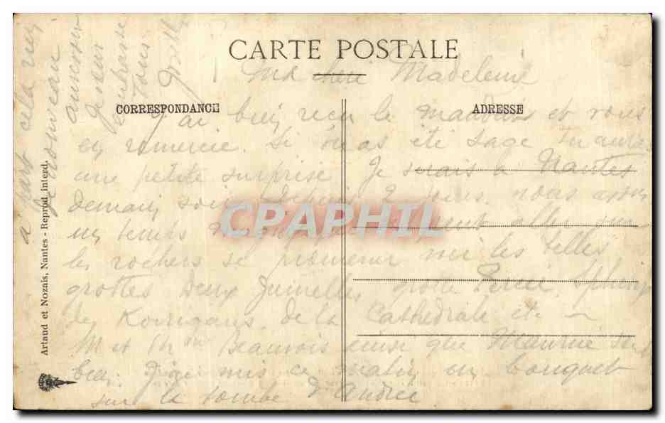 A la mer — La trouille — Artaud et Nozais, Nantes, n°74 — Reverso