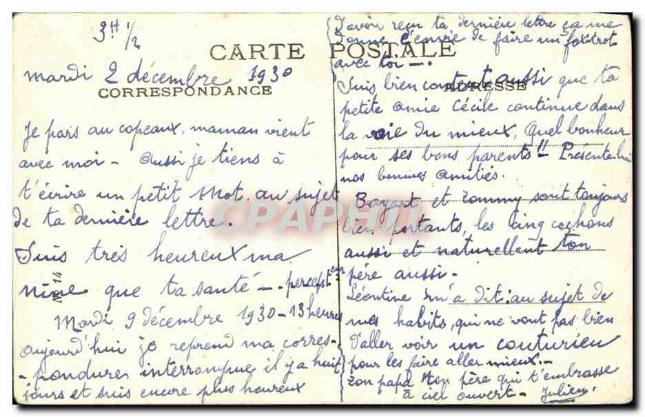 CPA Fantaisie Il est trop grand pour moi toute seule Edmond Sornein — Rückseite