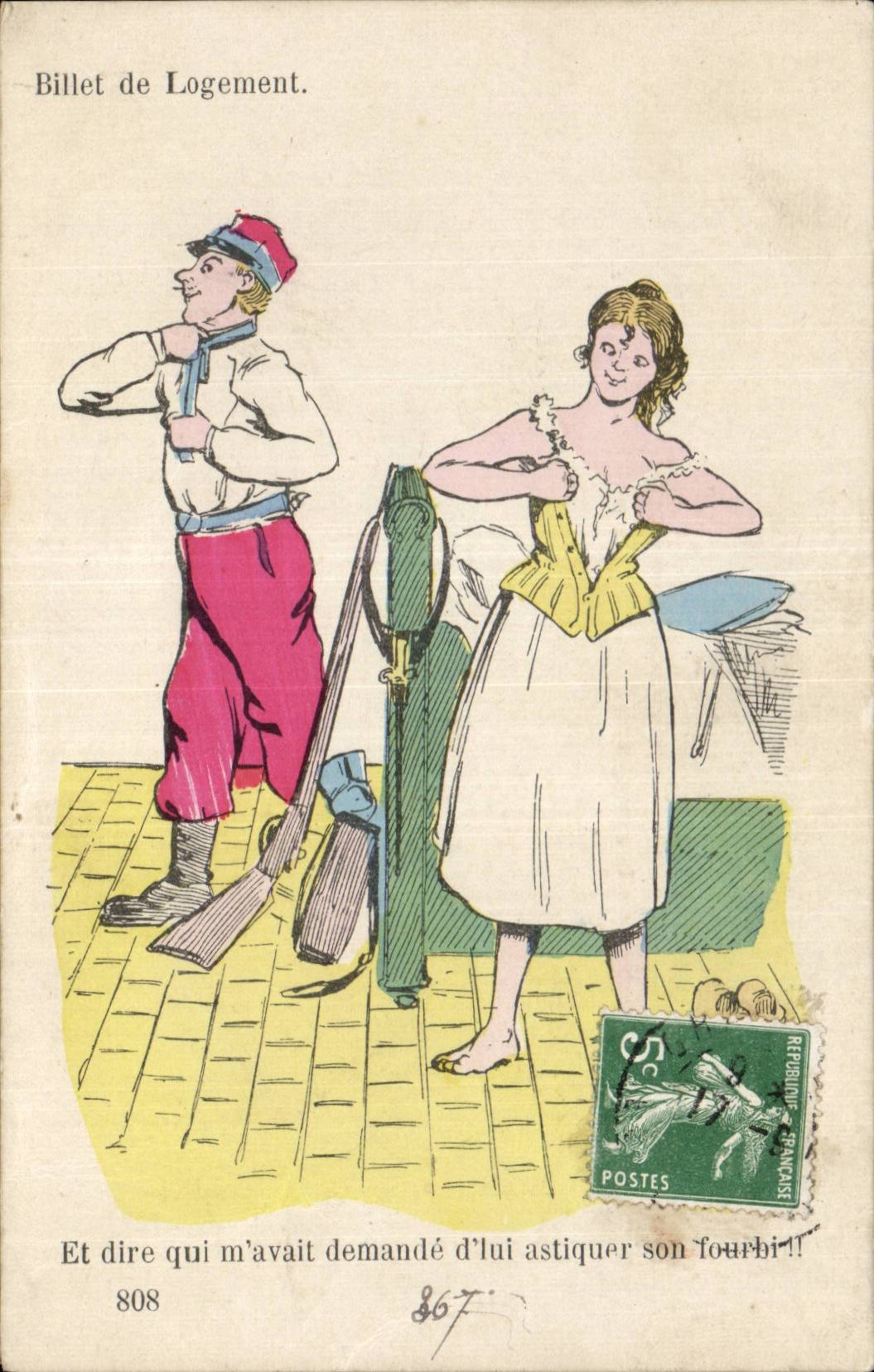 Billet de Logement — humouristique — éditeur non identifié, n° 808