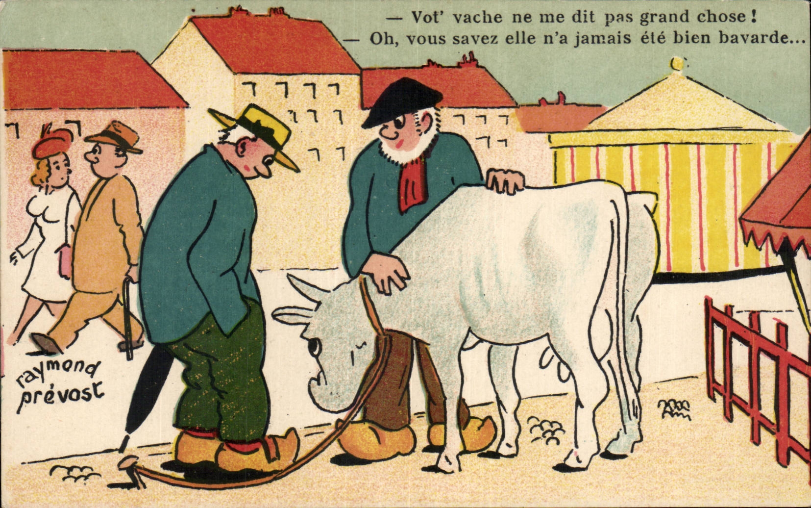 CPA Fantaisie Humour Raymond Prevost Vot vache ne me dit pas grand chose !
