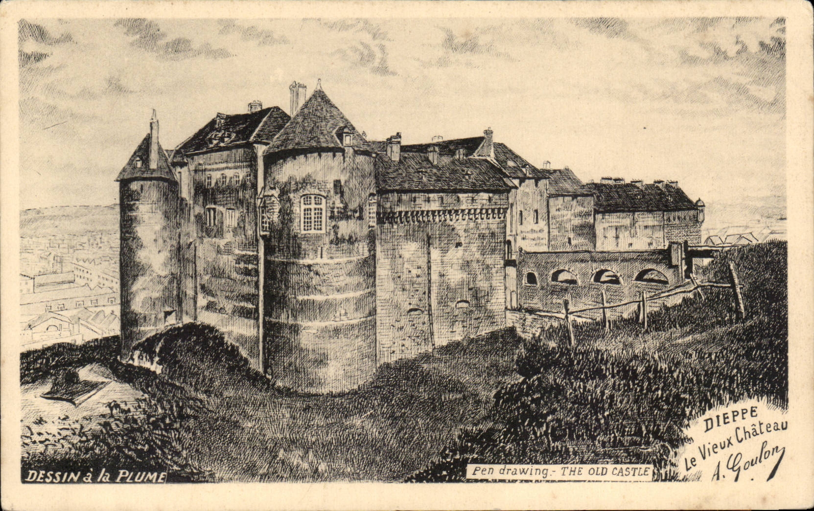 CPA Dieppe Le vieux chateau