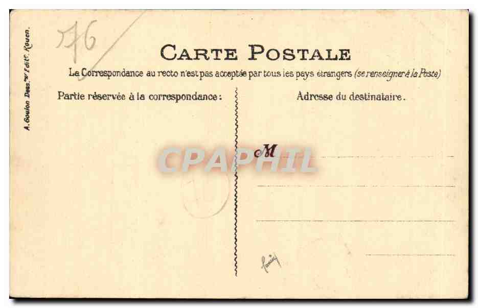 CPA Dieppe Le vieux chateau — Rückseite