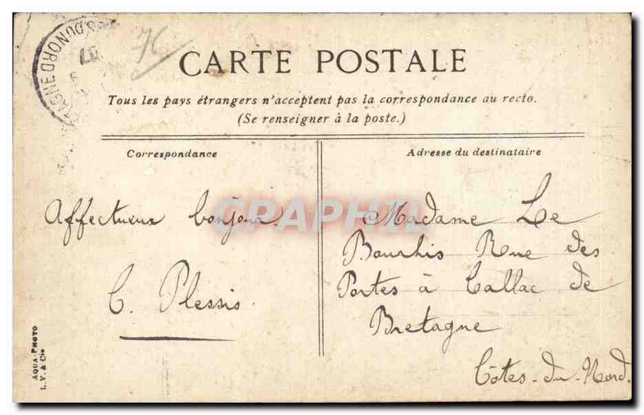 CPA Dieppe Le casino vu du vieux chateau — Rückseite