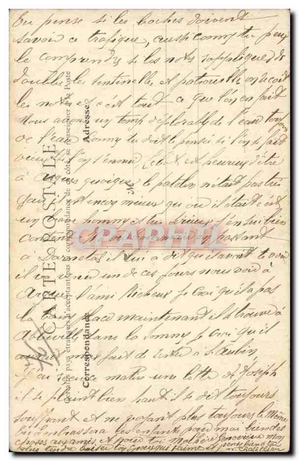 CPA Dieppe La rue Alexandre Dumas — Verso