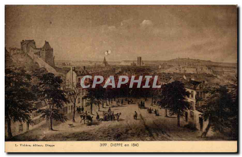 CPA Dieppe en 1840
