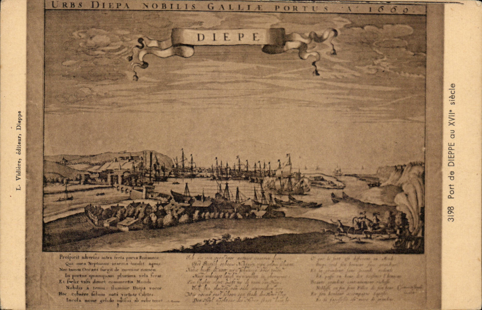 CPA Dieppe Le port au 18eme