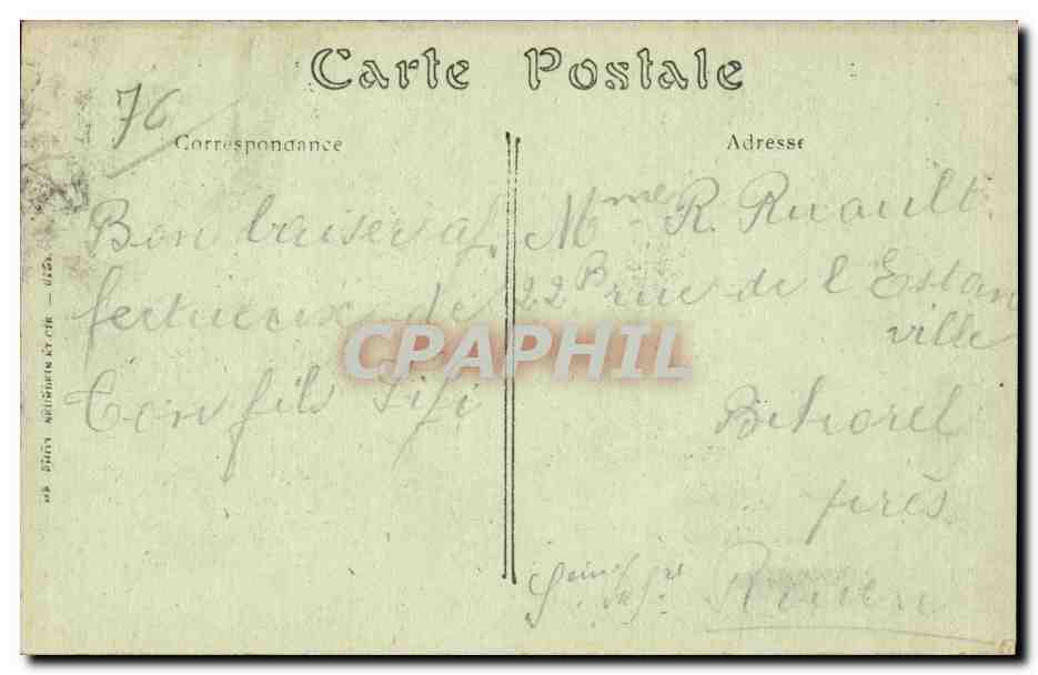 CPA Dieppe La plage et le casino — Rückseite