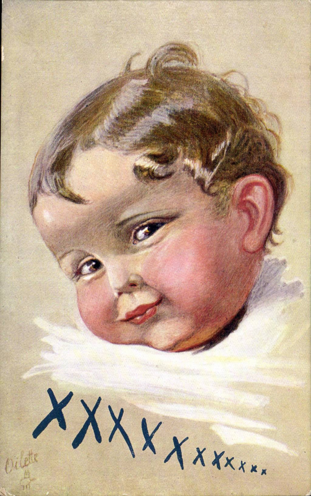 CPA Fantaisie Illustrateur Enfant Ailette