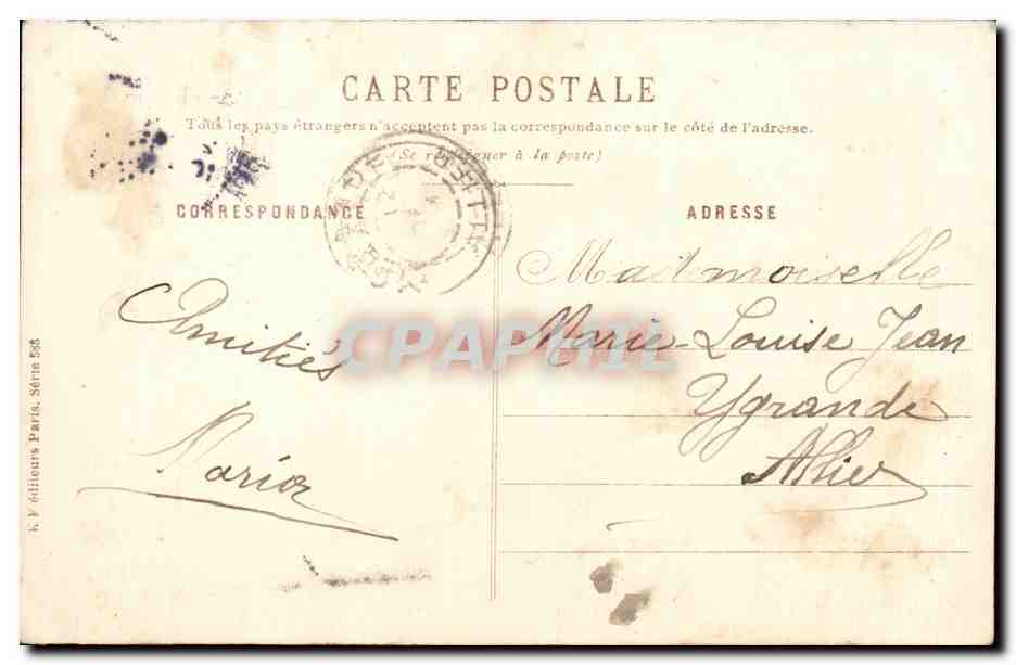 CPA Fantaisie Paysans — Rückseite