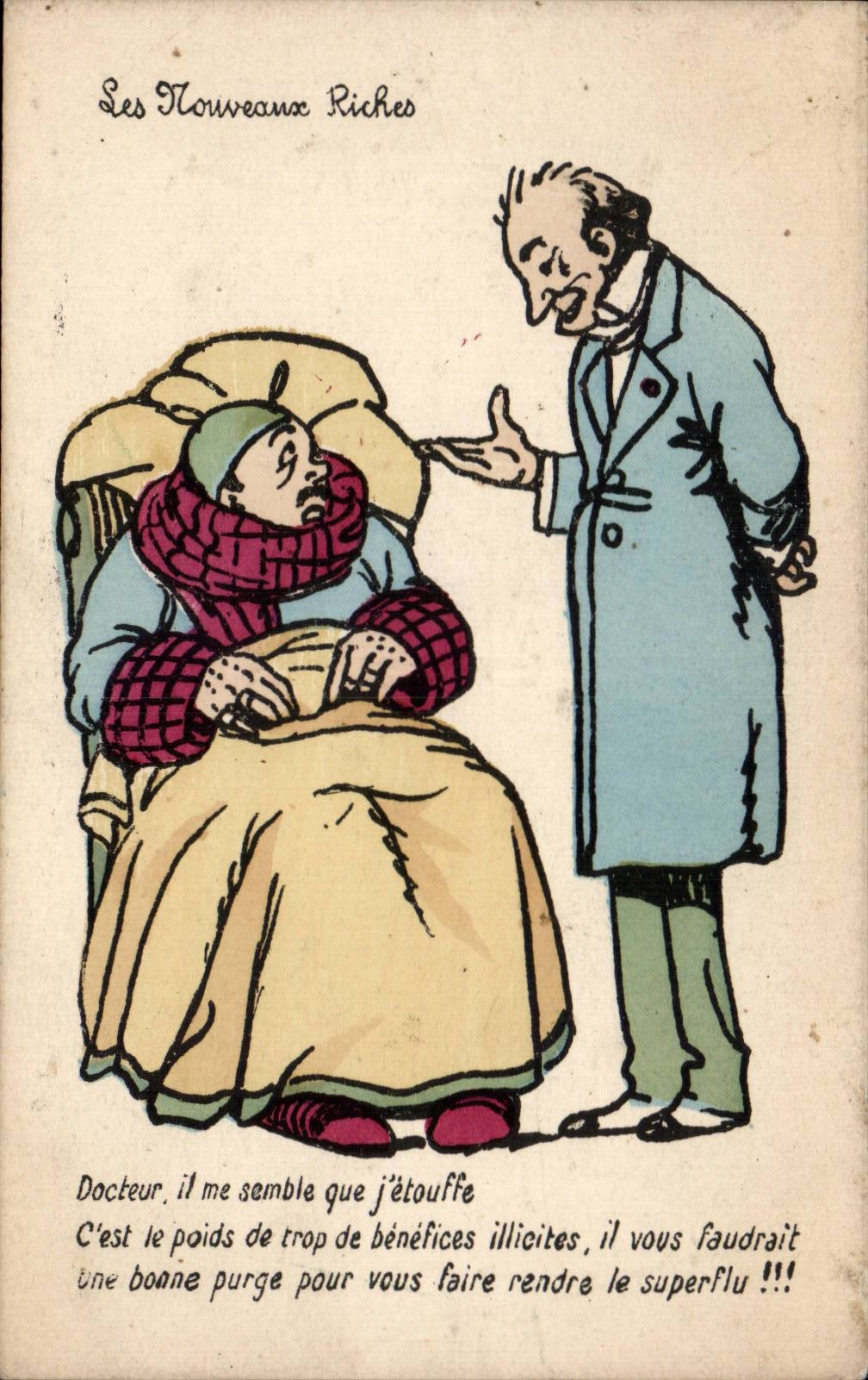 Les Nouveaux Riches — caricature satirique — éditeur LHD Paris