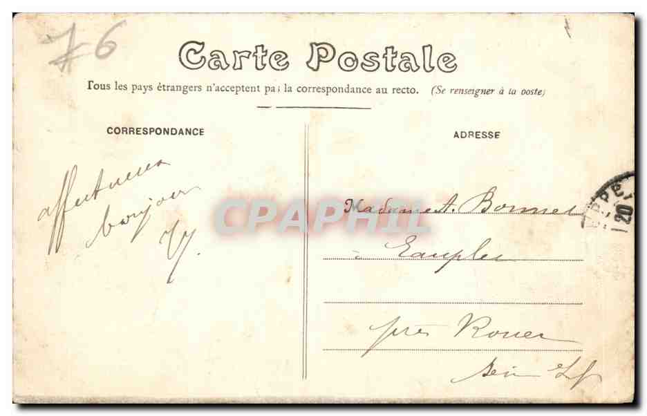 CPA Dieppe Le chateau vu de la plage — Rückseite