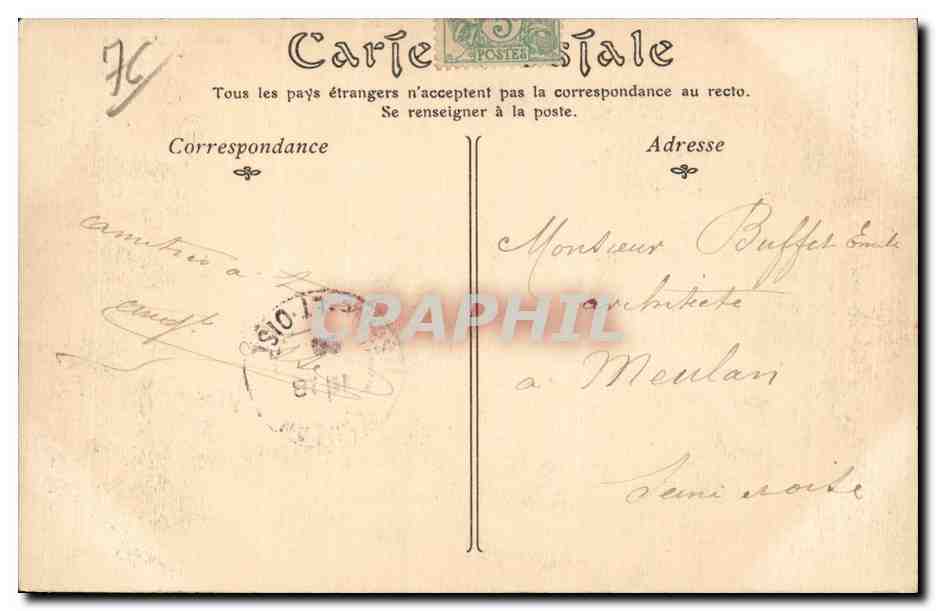 CPA Dieppe Les Algues Rue Alexandre Dumas — Rückseite