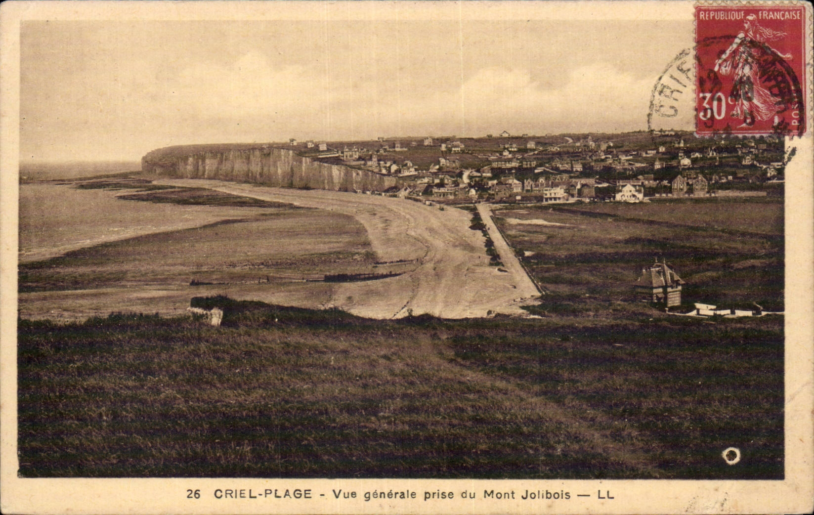 CPA Criel Vue generale prise du Mont Jolibois