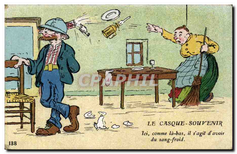 Le casque-souvenir — humoristique — éditeur Corr. Reprod. Nantes, n° 138