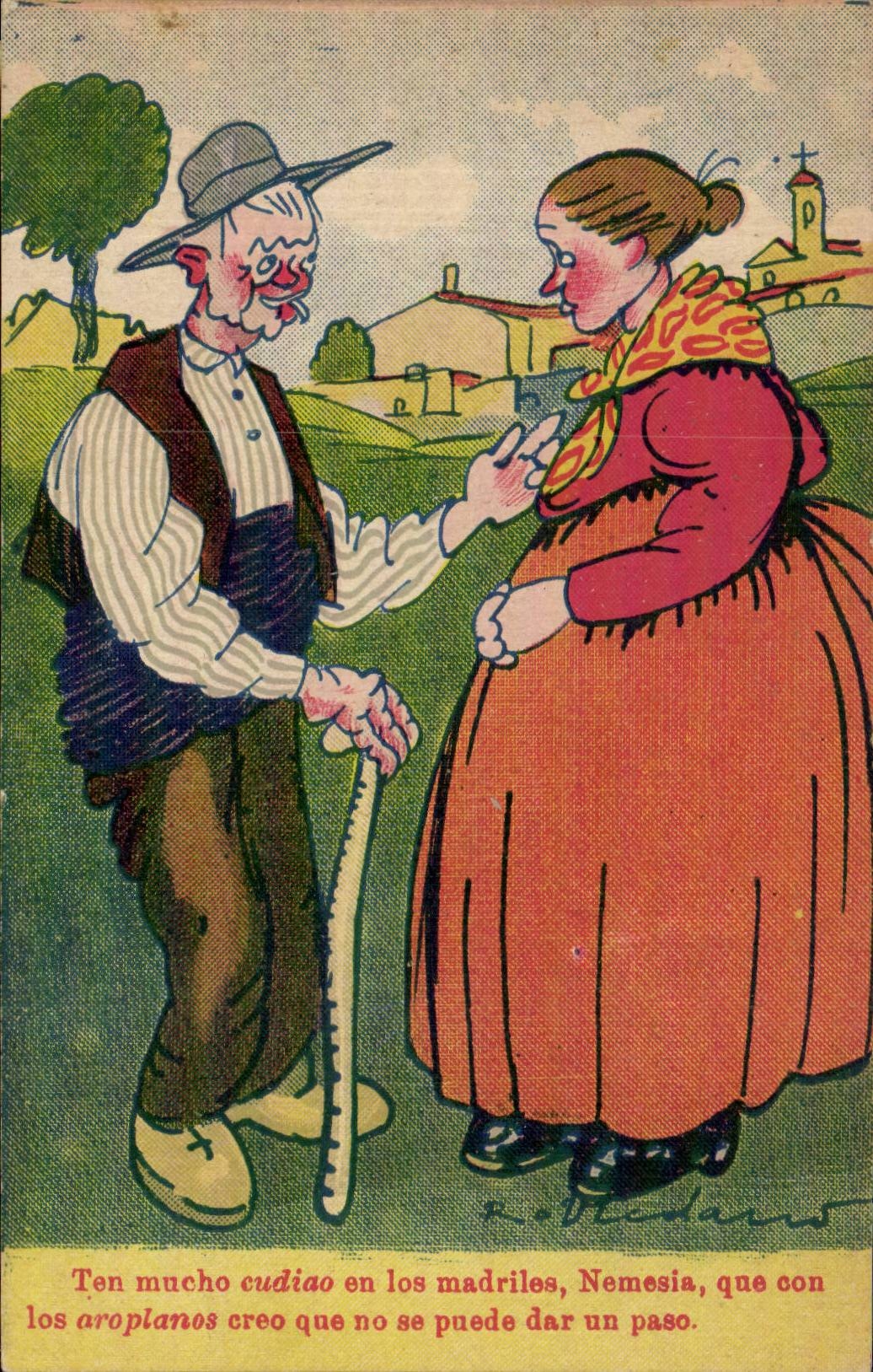 CPA Fantaisie Illustrateur Folklore Paysans 