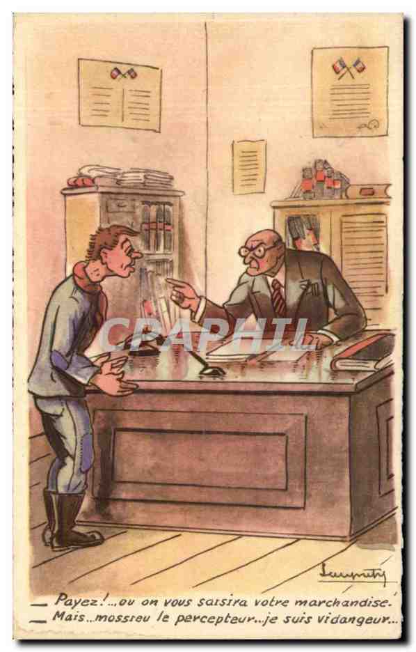 CPA Fantaisie Humour Vidangeur