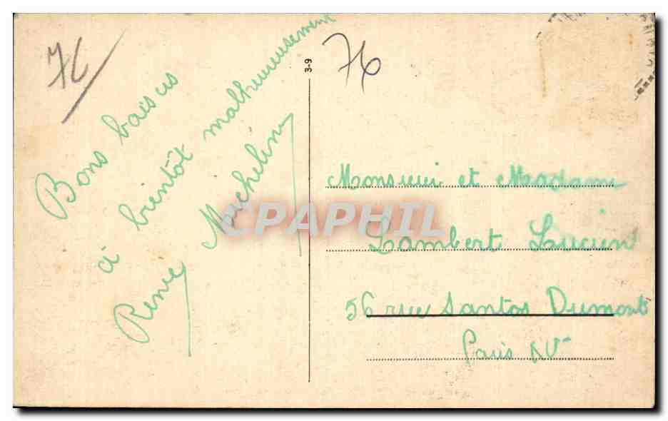 CPA Eu Eglise paroissiale et dependances du chateau — Rückseite