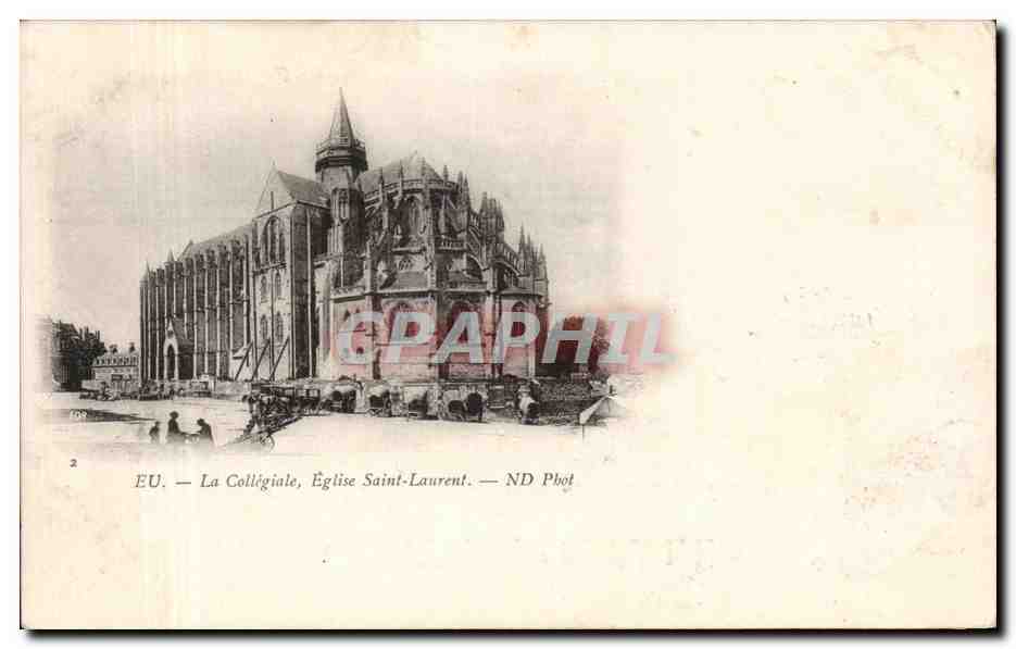 CPA Eu La collegiale Eglise Saint Laurent