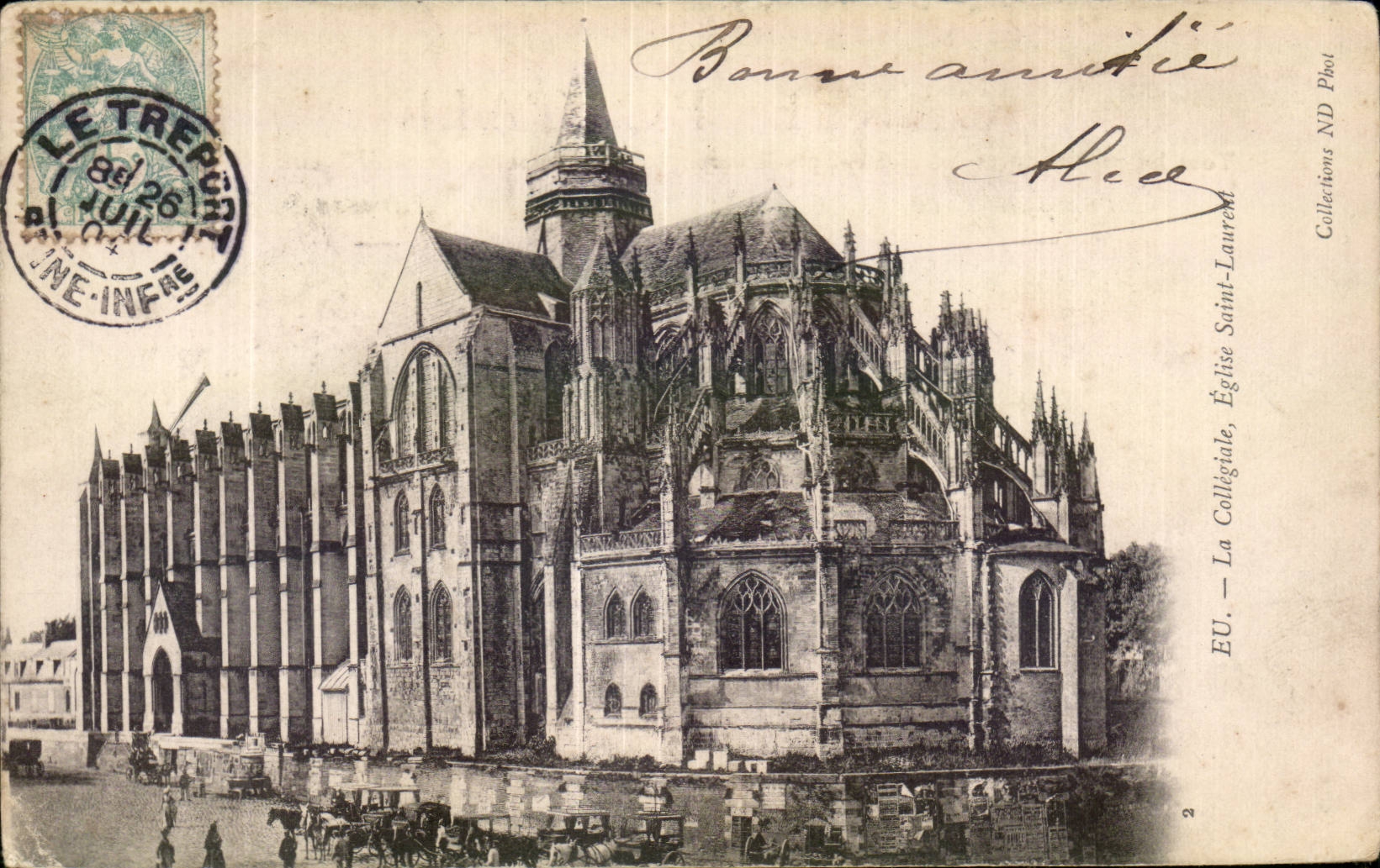 CPA Eu La collegiale Eglise Saint Laurent