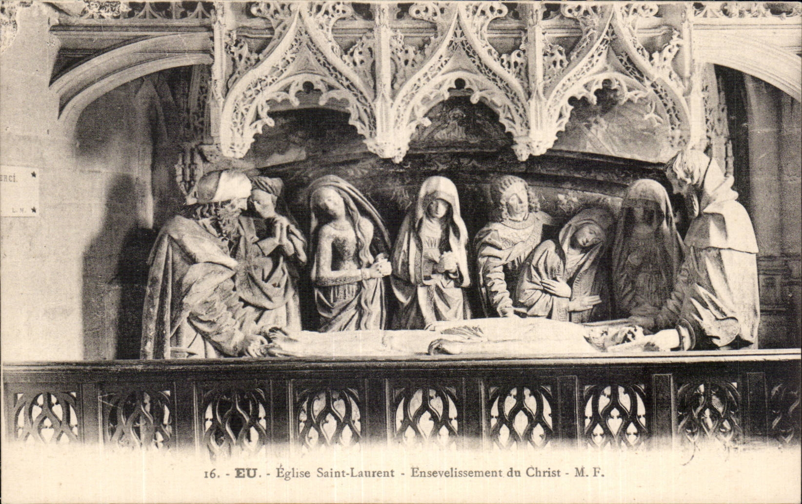CPA Eu Eglise Saint Laurent Ensevelissement du Christ