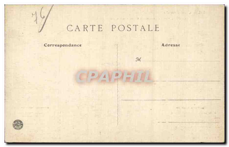 CPA Eu La mer vue des hauteurs de la ville — Rückseite