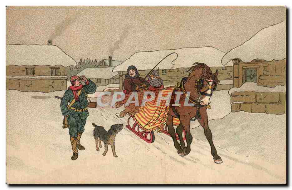 CPA Fantaisie Illustrateur Attelage Caleche Cheval 