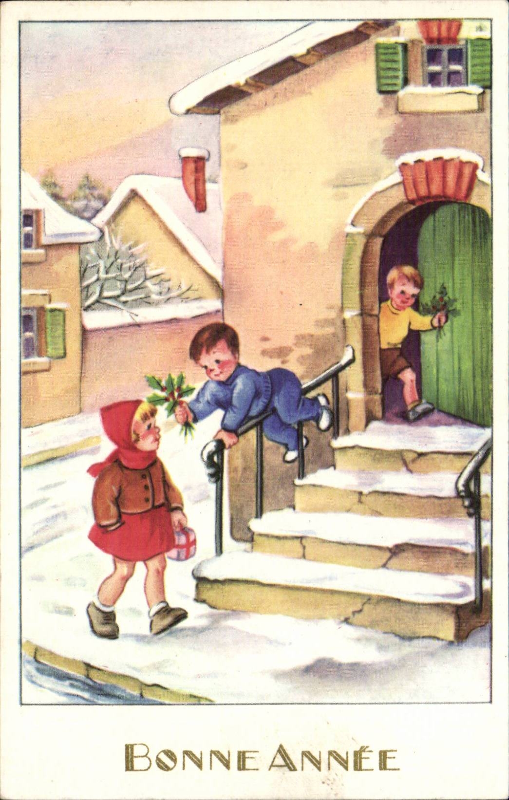 CPA Fantaisie Enfants Bonen annee