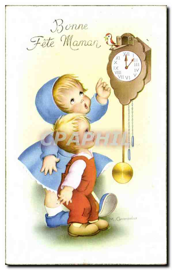 CPA Fantaisie Humour Illustrateur Enfants Bonne fete maman