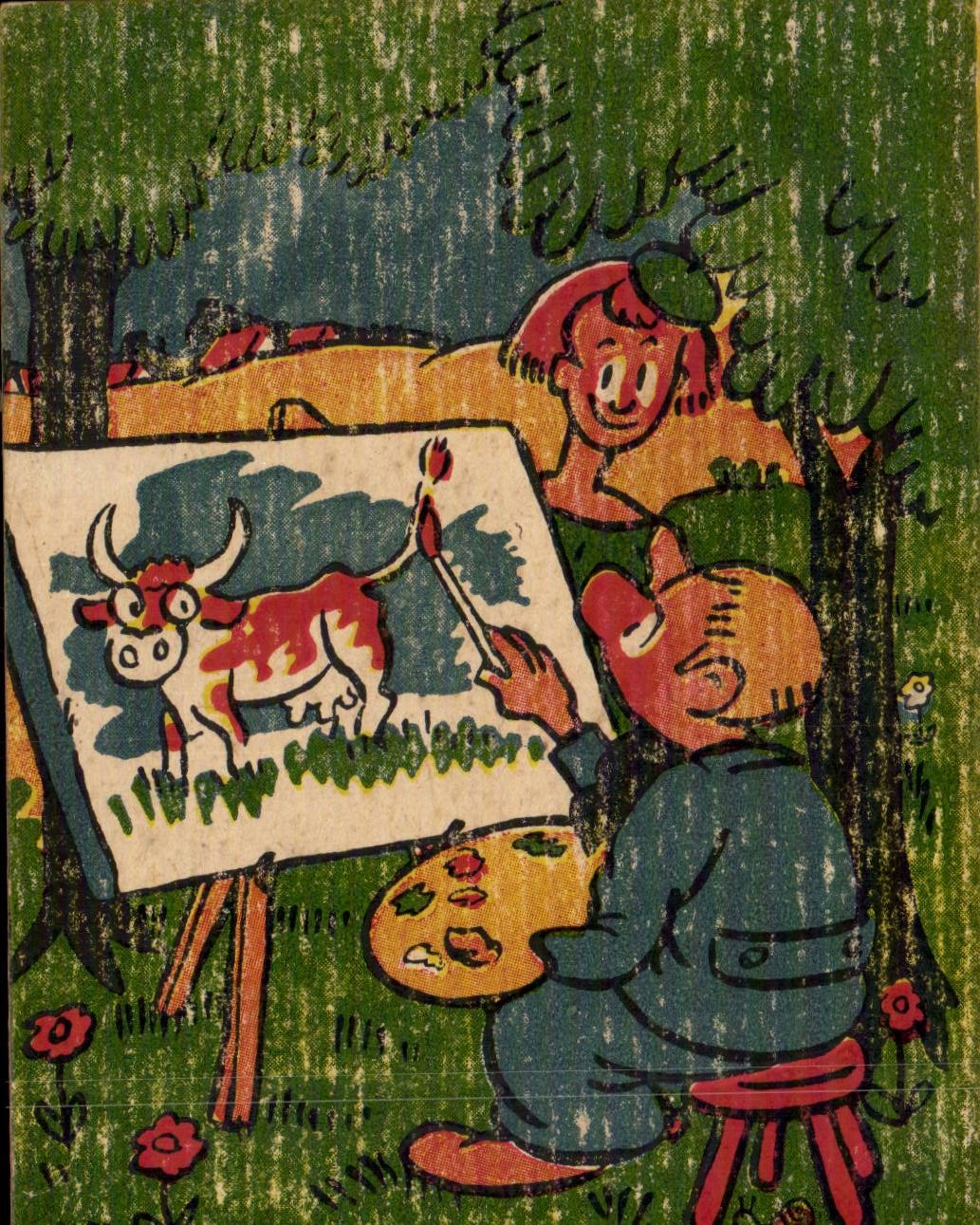 Maler im Freien — Landschaftsszene — Édit. d'Art Belfranc, n° 511