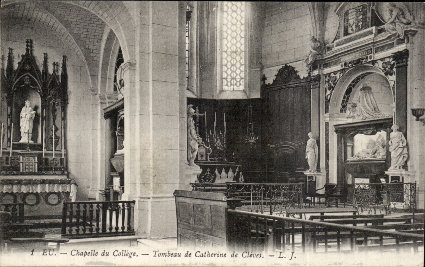 CPA Eu Chapelle du college Tombeau de Catherine de Cleves