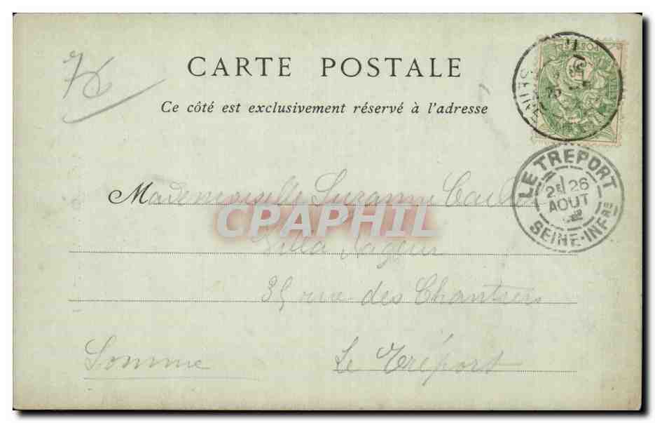 CPA Eu Tombeau de Catherine de Cleves — Rückseite
