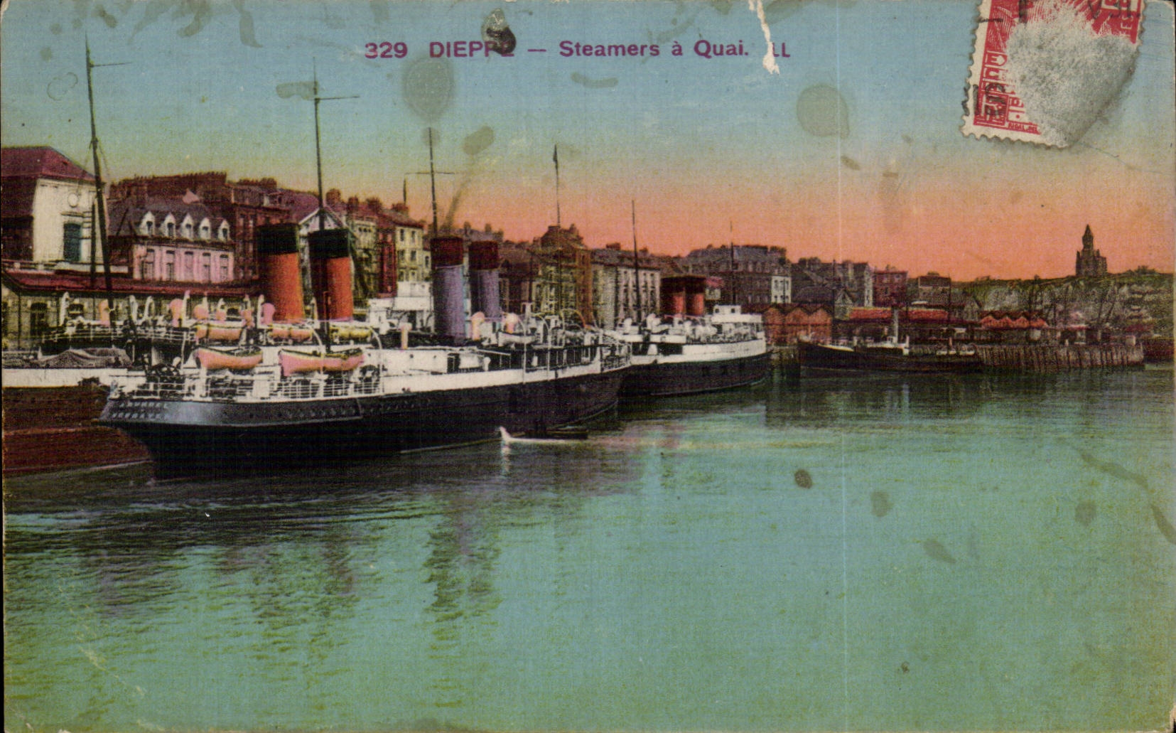 CPA Dieppe Steamers a quai