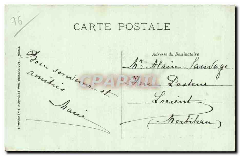 CPA Dieppe L'entree des jetees — Verso