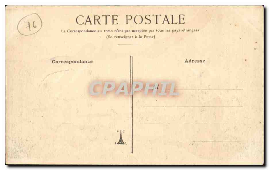 CPA Dieppe Le chenal et les jetees — Rückseite