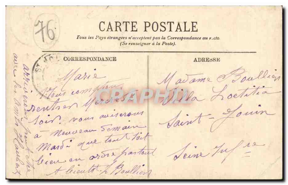 CPA Dieppe Le Furet rentrant de promenade — Verso