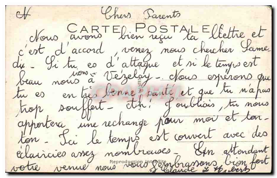 CPA Fantaisie Illustrateur Humour Une bemme piece au pantalon ! Peche Pecheur Poisson — Verso