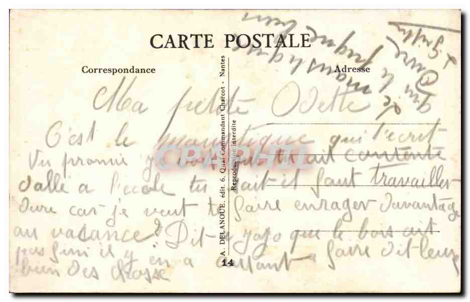 CPA Fantaisie Illustrateur Humour Pardon mademoiselle la rue de la lune ? — Rückseite