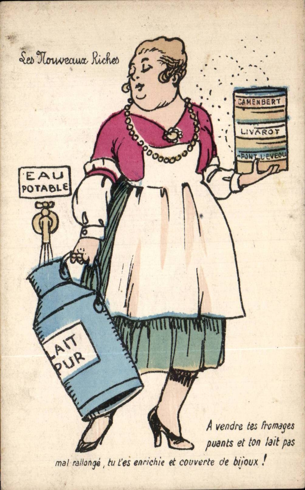 Les Nouveaux Riches — caricature satirique — éditeur H. D. Paris