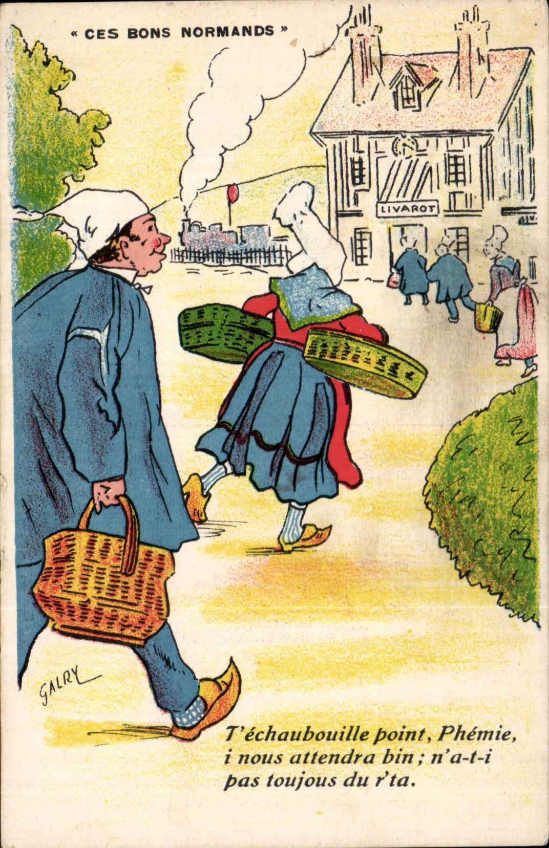 CPA Fantaisie Illustrateur Humour Ces bons Normands Galry