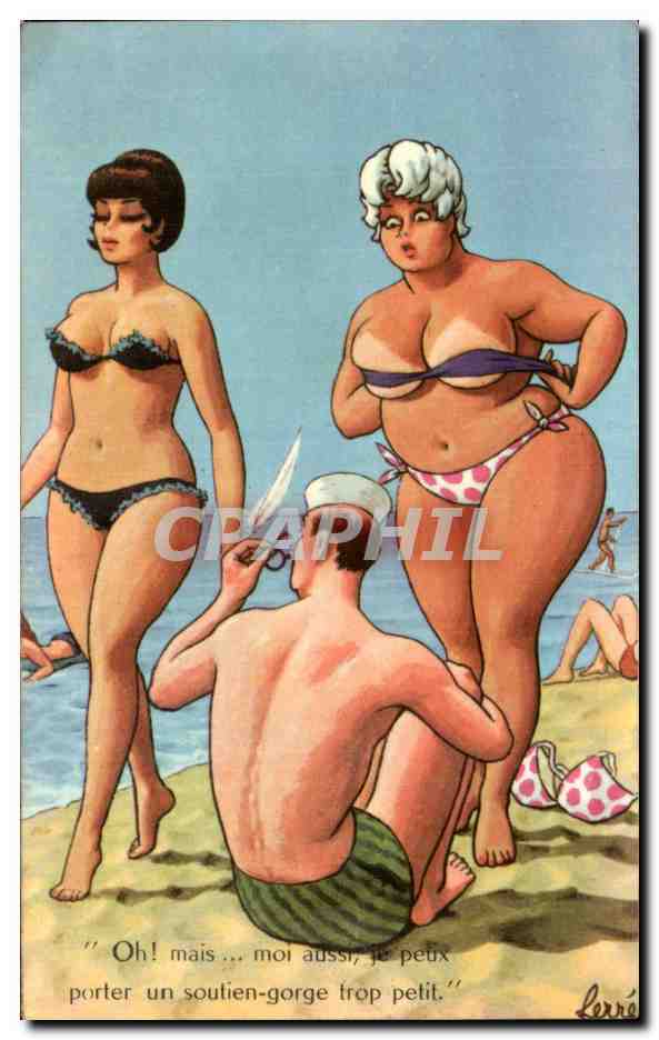 CPA Fantaisie Illustrateur Humour Femme forte Ferre