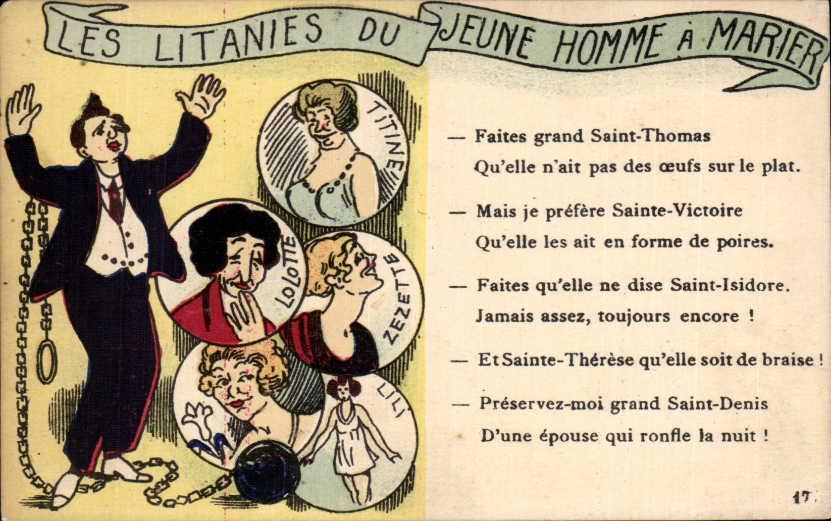 Les Litanies du Jeune Homme à Marier — J. Nozais, n°17