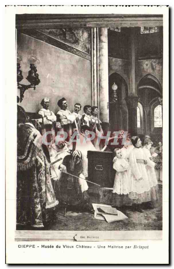 CPA Dieppe Musee du vieux chateau Une maitrise par Brispot Violoncelle