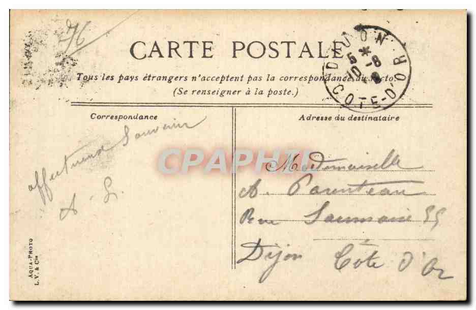 CPA Dieppe Le theatre — Verso
