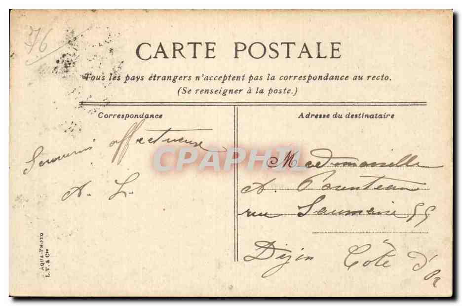CPA Dieppe La tour Saint Remy — Rückseite