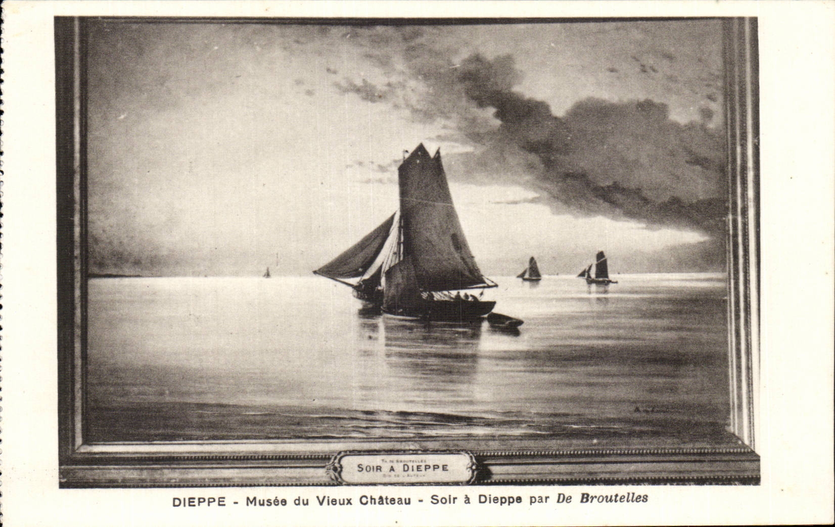 CPA Dieppe Musee du vieux vieux chateau Soir a Dieppe de Broutelles