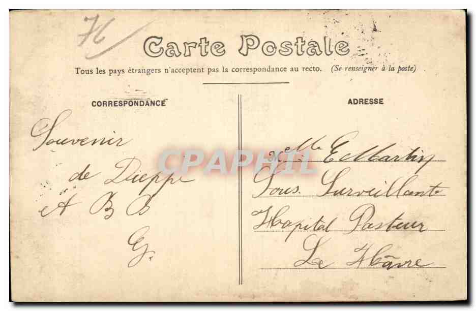 CPA Dieppe Vue generale — Verso