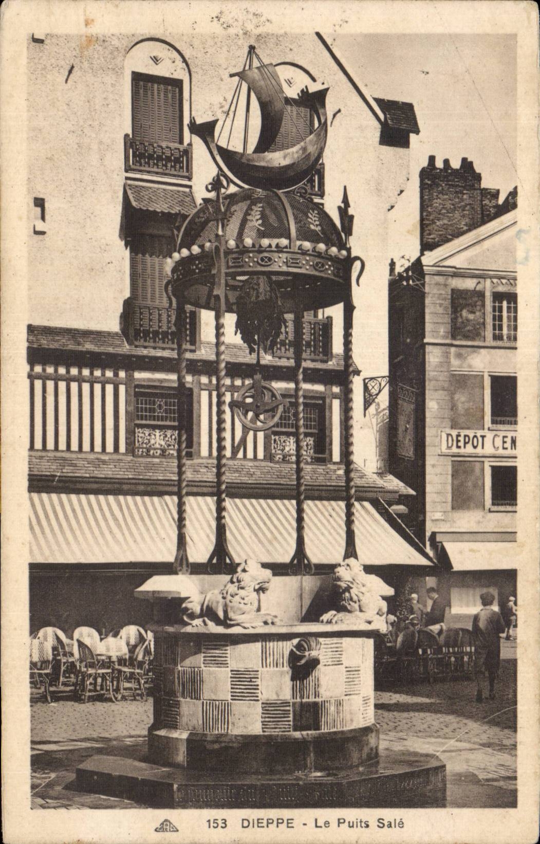 CPA Dieppe Le puits sale