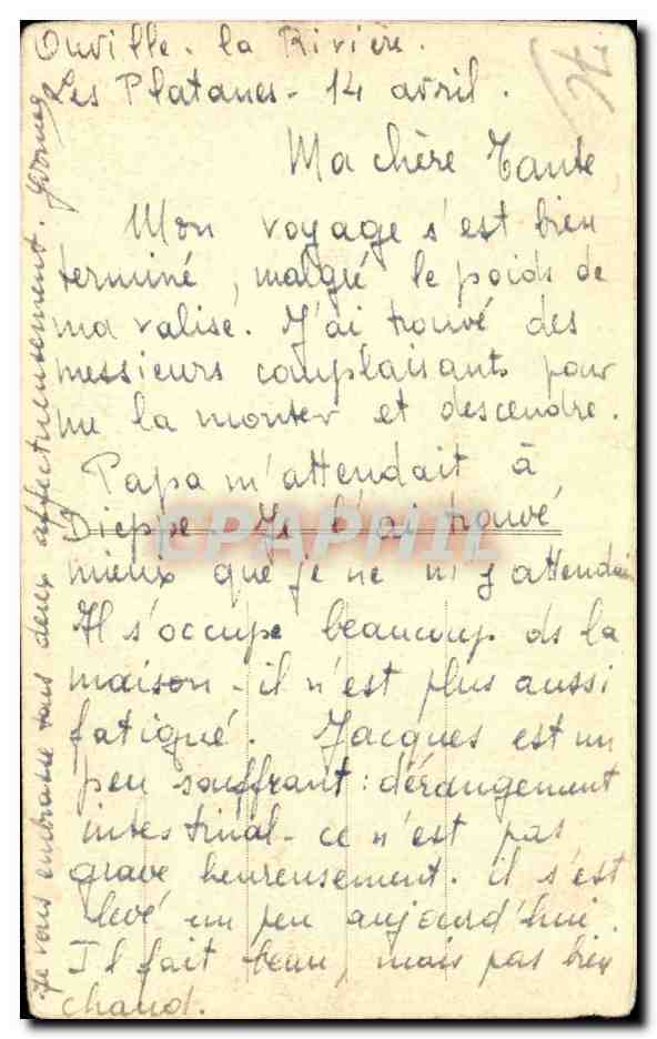 CPA Dieppe La promenade et la plage — Rückseite