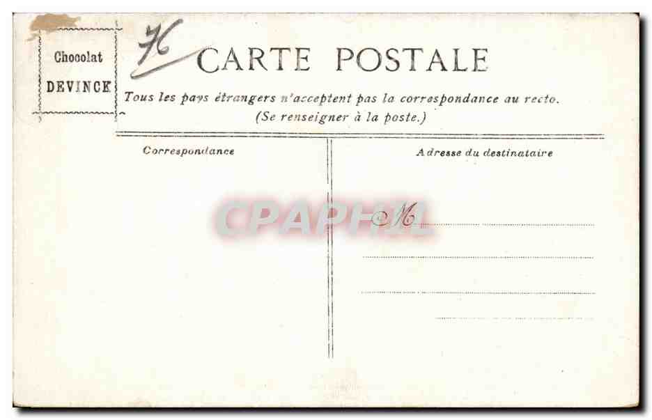 CPA Dieppe Le vieux chateau en haut de la falaise — Rückseite