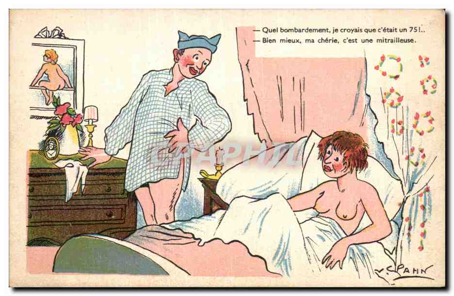 Séries M-106 — Soldat et femme au lit — P-C Paris